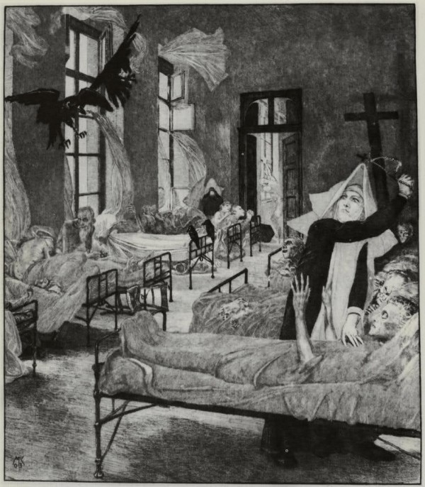 Taking care of the sick by Max Klinger